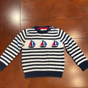 Jojo Maman Bebe sailboat sweater size 2-3 year